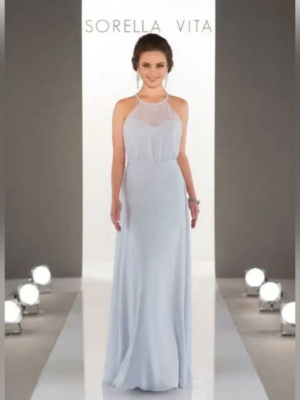 SORELLA VITA Sky Blue Backless Gown